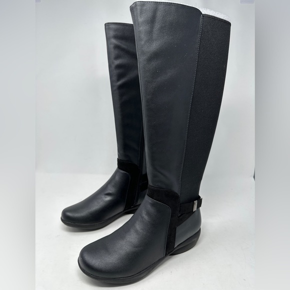 Karen Scott Vodaa Black Riding Boots Women’s Knee-High Size 6M NIB Faux Leather - Picture 4 of 10